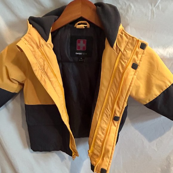 Swiss Tech Boys 2T 4-in-1 Yellow Blue Camo Fall Winter Spring Jacket - Picture 3 of 9
